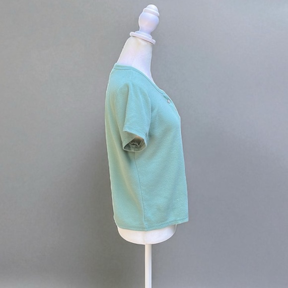 Madewell Split-Neck Henley Tee in Storied Sea Size Large - Picture 8 of 11